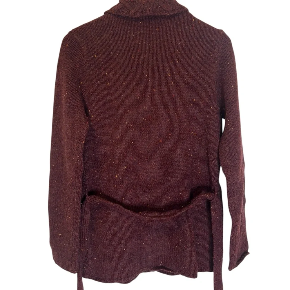 J.Crew Rich Burgundy 100% Wool Sweater Size M - Picture 6 of 9